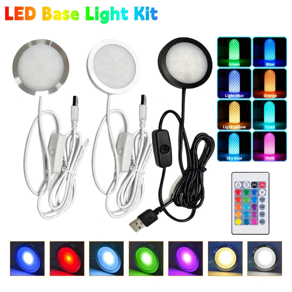 Kit d'éclairage LED RGB USB 5V pour armoire Bambu Lab, télécommande 24 touches, 16 couleurs réglables, pièces et accessoires inclus