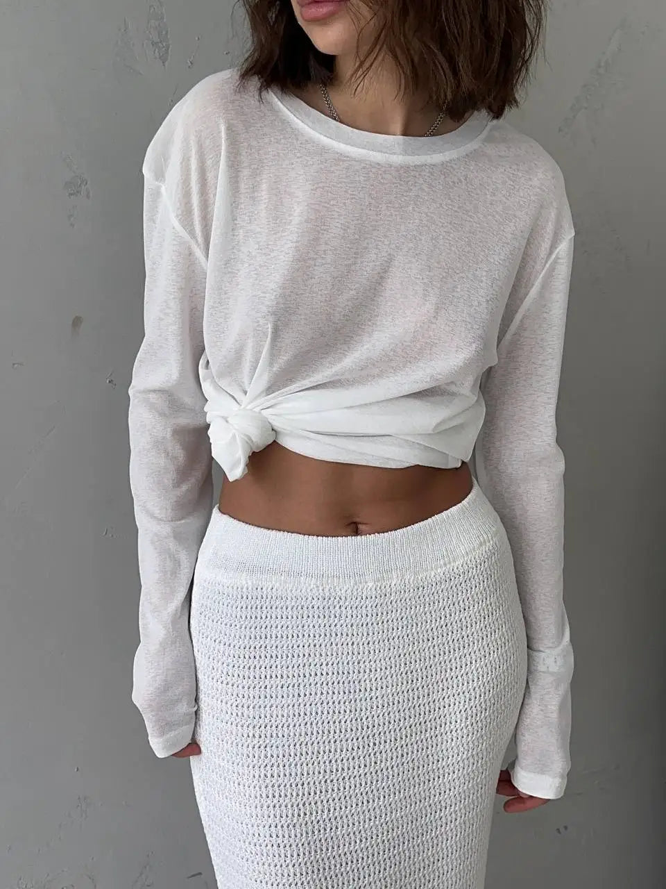 Hirsionsan 2025 basique doux t-shirts femmes été automne manches longues bas ample t-shirts dames décontracté tricoté doux femme hauts