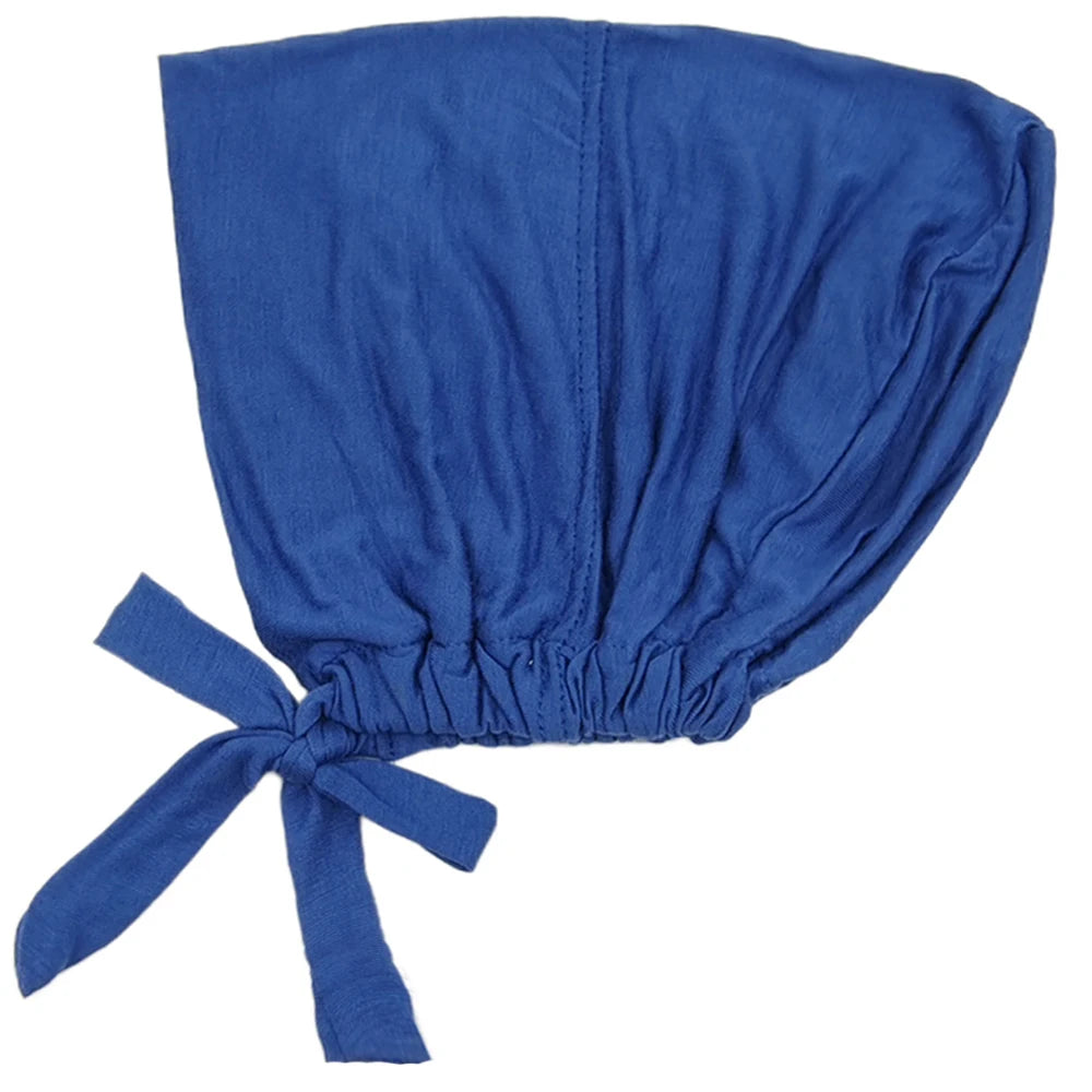 Turban musulman Modal, chapeau intérieur Hijab, sous-écharpe islamique, Bonnet indien, couvre-chef féminin, Turban Mujer Hijab avec corde