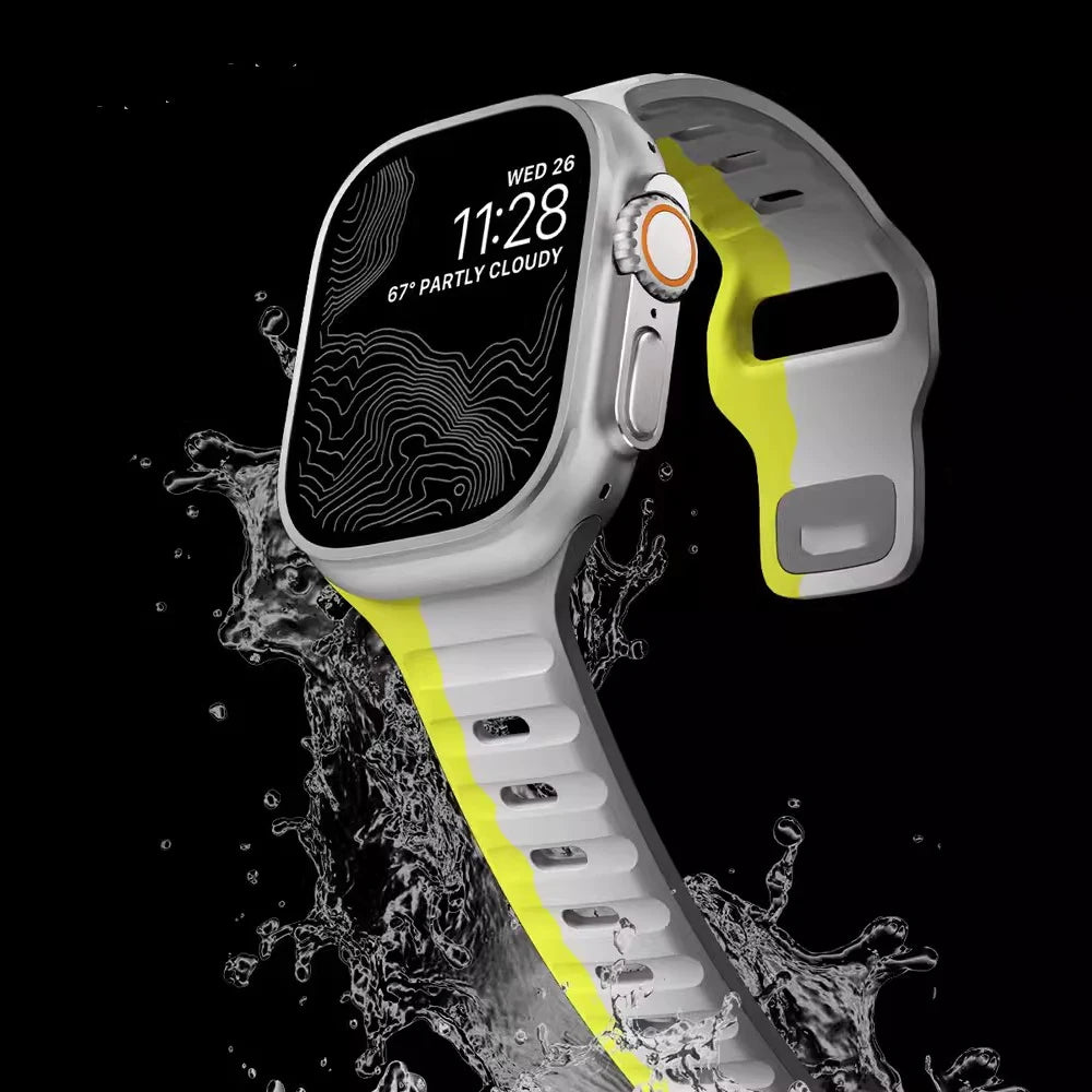 Bracelet en Silicone souple pour Bracelet de montre Apple Ultra 49mm 44mm 45mm 42mm 41mm 42mm 38mm, Bracelet de montre Sport iwatch série 8 7 6 5