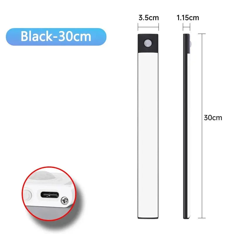 Éclairage intérieur ultra-fin à détecteur de mouvement LED sans fil USB sous les meubles de cuisine, de chambre et d'armoire. Idéal pour les meubles de cuisine, de chambre et d'intérieur