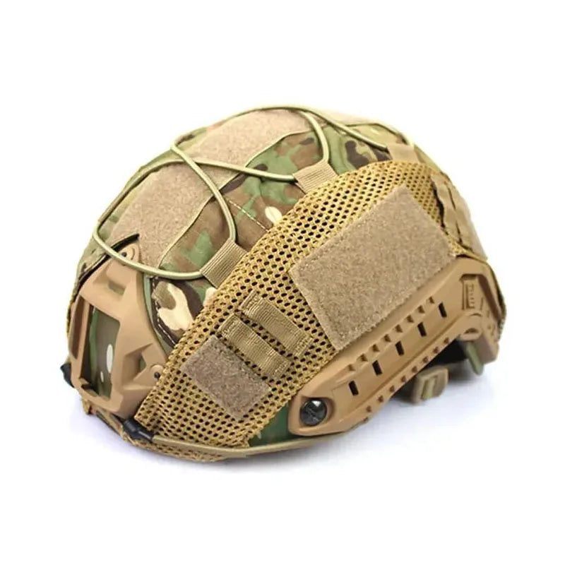 BOOIU Tactical Helmet Cover for Fast Helmet Multi-Camo Helmet Cover   Military Paintball Hunting Shooting Gear - Without Helmet
