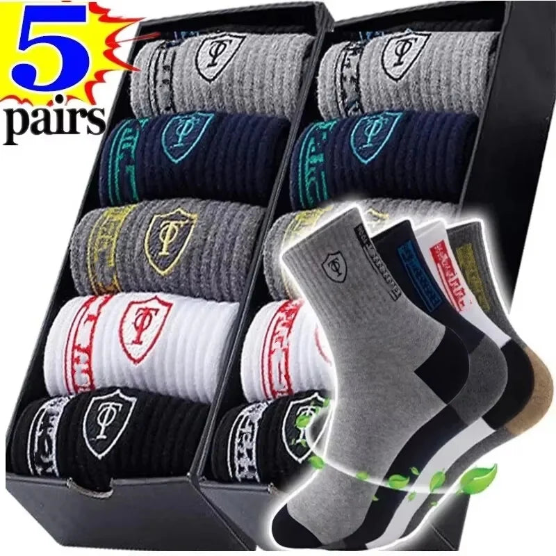 1 paire de chaussettes confortables et respirantes en coton pour hommes, chaussettes d'été pour hommes