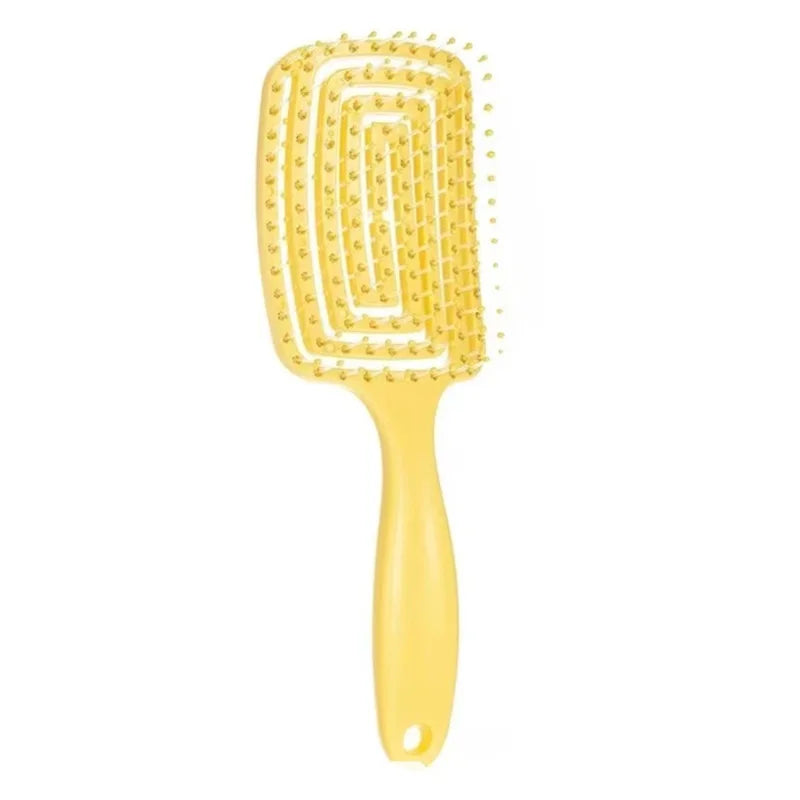 Peigne de Massage élastique ajouré, brosse à cheveux, peigne de Massage du cuir chevelu, démêlant, séchage rapide, outil démêlant, 1 pièce
