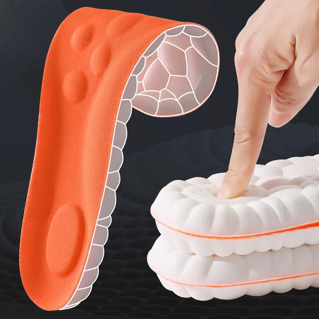 Semelles intérieures de Sport en Latex, 1/2/4 paires, coussinets de chaussures souples à haute élasticité, orthèses respirantes, coussin d'absorption des chocs, Support d'arc