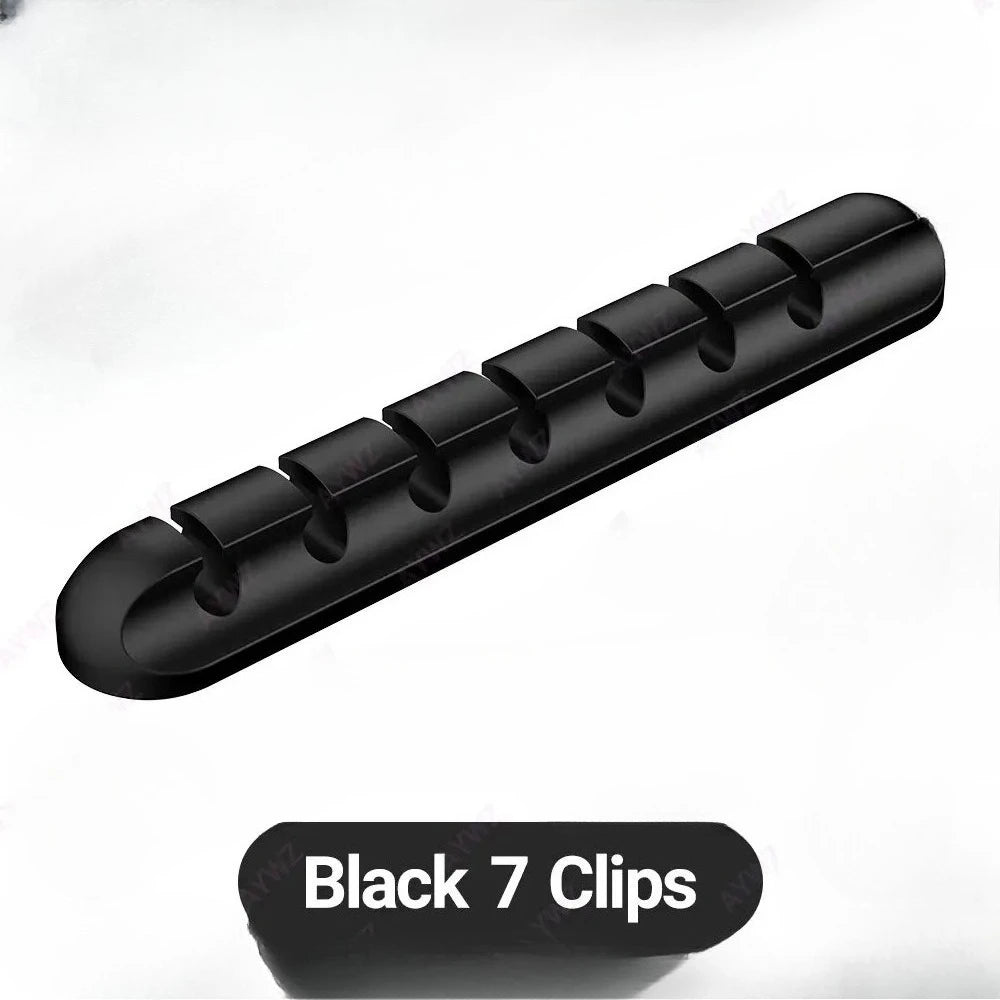 En gros Clips support de câble pour souris, casque, organisateur de fil, organisateur de câble, enrouleur de câble USB en Silicone, gestion bien rangée de bureau