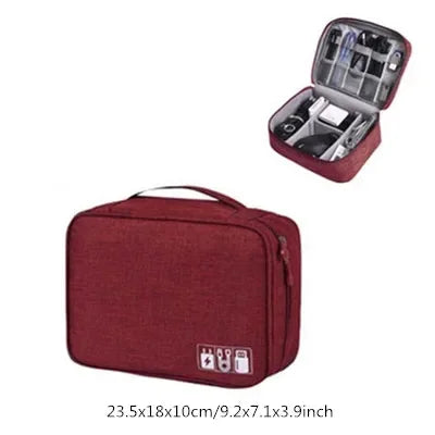 Sac de rangement de câbles étanche, organisateur d'accessoires électroniques numériques, étui de rangement de câbles de voyage Portable pour chargeur de câbles