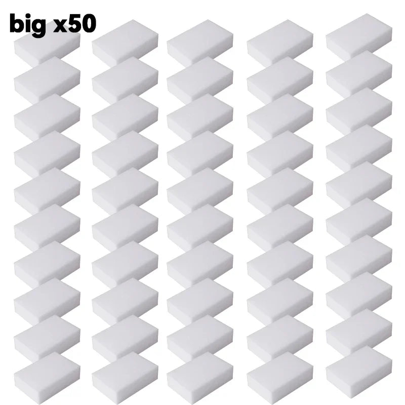 Lot de 5 ou 50 éponges magiques en mélamine, nettoyantes et ultra-absorbantes, pour la cuisine et la salle de bain, outils de nettoyage et produits ménagers