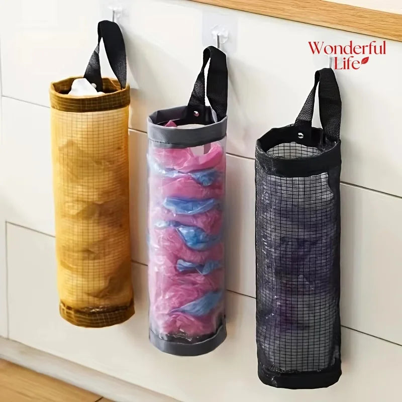 Rangement pour sacs poubelle, organisateur de cuisine, support pour sacs plastiques, sac de rangement suspendu pour la collecte des déchets