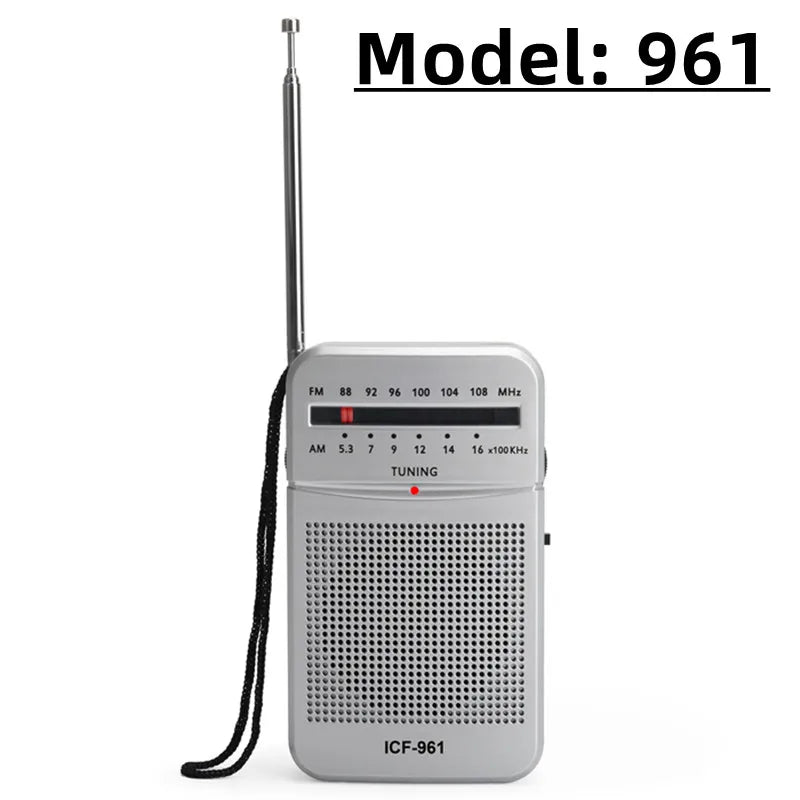BC-R21/961/962 Mini Radio AM FM Radio Portable à piles meilleure réception la plus longue durée pour la course à pied marche à la maison Soundbox