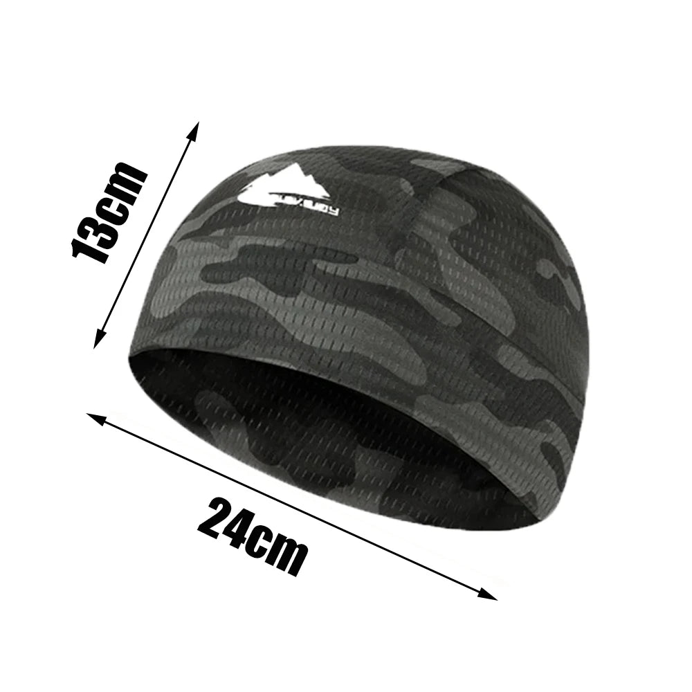 Bonnet rafraîchissant doublé de casque, respirant et évacuant la transpiration, idéal pour le cyclisme, la course à pied et la randonnée. Confortable et à séchage rapide
