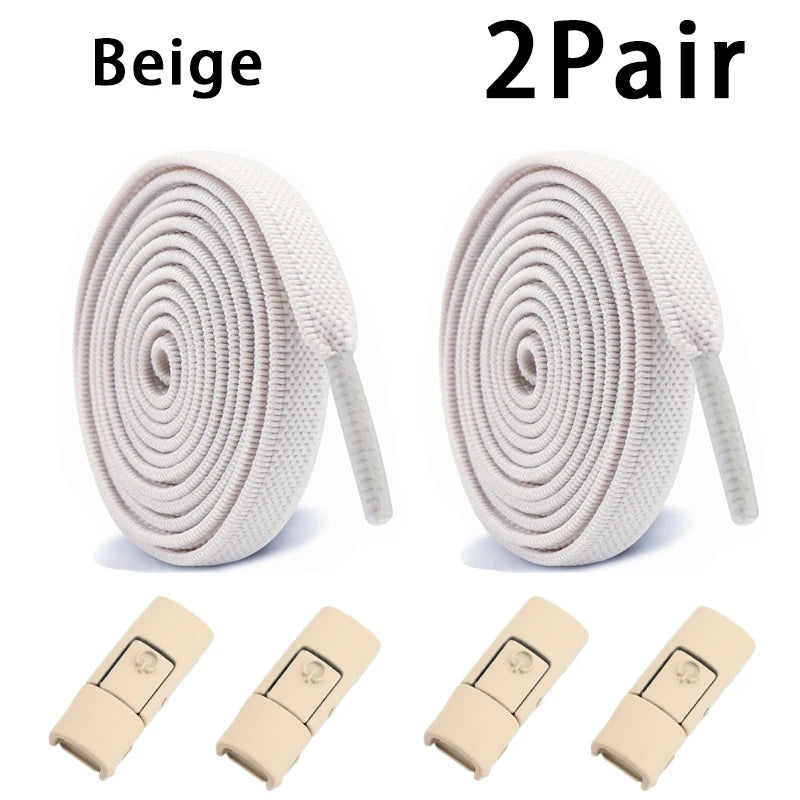 Lacets élastiques baskets Tennis sans cravate lacets de chaussure serrure lacets sans attaches enfants adulte lacet chaussures accessoires 1 paire/2 paire