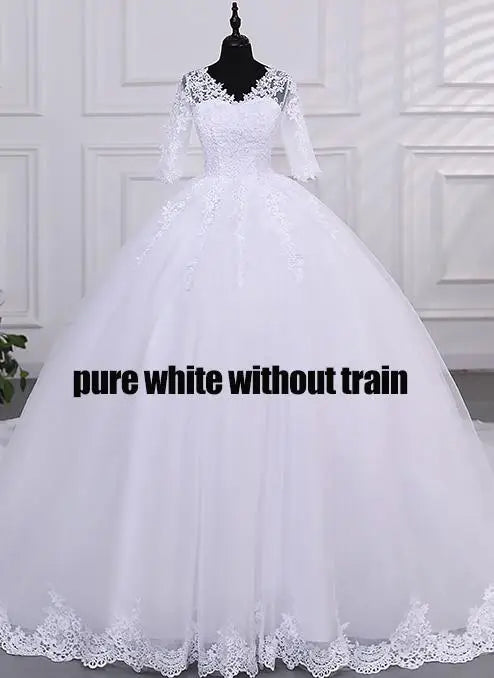 Robe de mariée Ashley Gloria Pure White, élégante robe de bal à col bateau, simple, Vestido De Noiva, grande taille, robe De Mariee