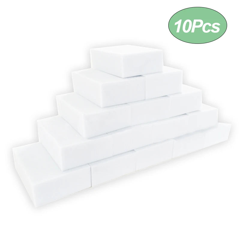 Lot de 10/20/50/100 éponges en mélamine, éponges magiques, gommes nettoyantes pour la cuisine et la salle de bain, outils de nettoyage 10 x 6 x 2 cm