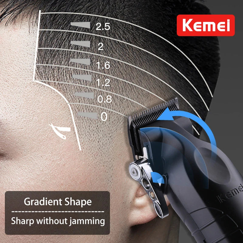 Kemei KM-2296 KM-2299 KM-1102 Kit de tondeuse à cheveux rasoir électrique pour hommes tondeuse à cheveux Machine professionnelle pour couper les cheveux