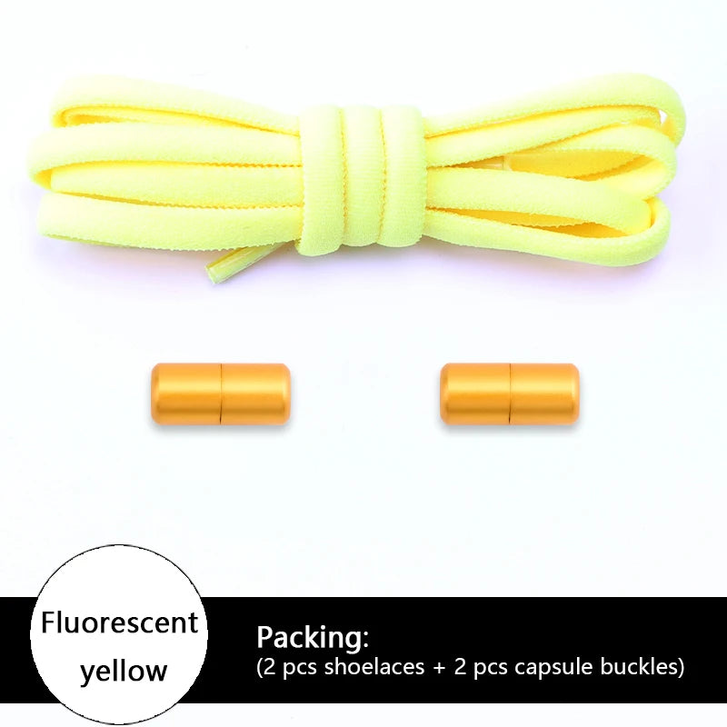 NOUVELLES Options colorées lacets élastiques baskets sans cravate lacet pour sport lacets ronds sans attaches enfants adultes chaussures accessoires