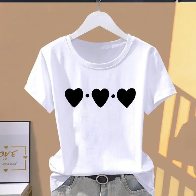 T-shirt à manches courtes pour femmes, imprimé Floral, sport, mode décontractée, explosif, années 90, Y2k