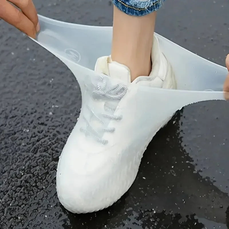 1 paire de couvre-chaussures de botte de pluie en caoutchouc pour une utilisation en extérieur, couvre-chaussures imperméables en Silicone, couvre-chaussures pour jours de pluie, pluie antidérapante réutilisable