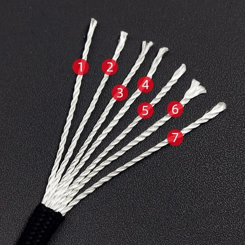 Corde paracorde 550 à 7 cœurs, 5, 15, 30 M, Dia.4mm, pour Camping en plein air, longe de survie, Parachute, accessoires de tente de randonnée