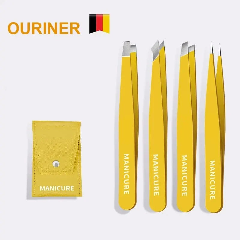 Pince à épiler à sourcils colorée, outil de beauté pour l'épilation des poils fins, pinces à sourcils biseautées en acier inoxydable, outils de maquillage pour l'épilation