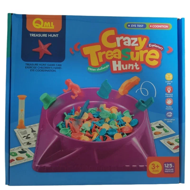Jeu de société de cartes « Chasse au trésor folle » pour enfants, jeu d'échecs interactif et éducatif pour développer la concentration, idéal pour les fêtes de famille et les jeux de bureau