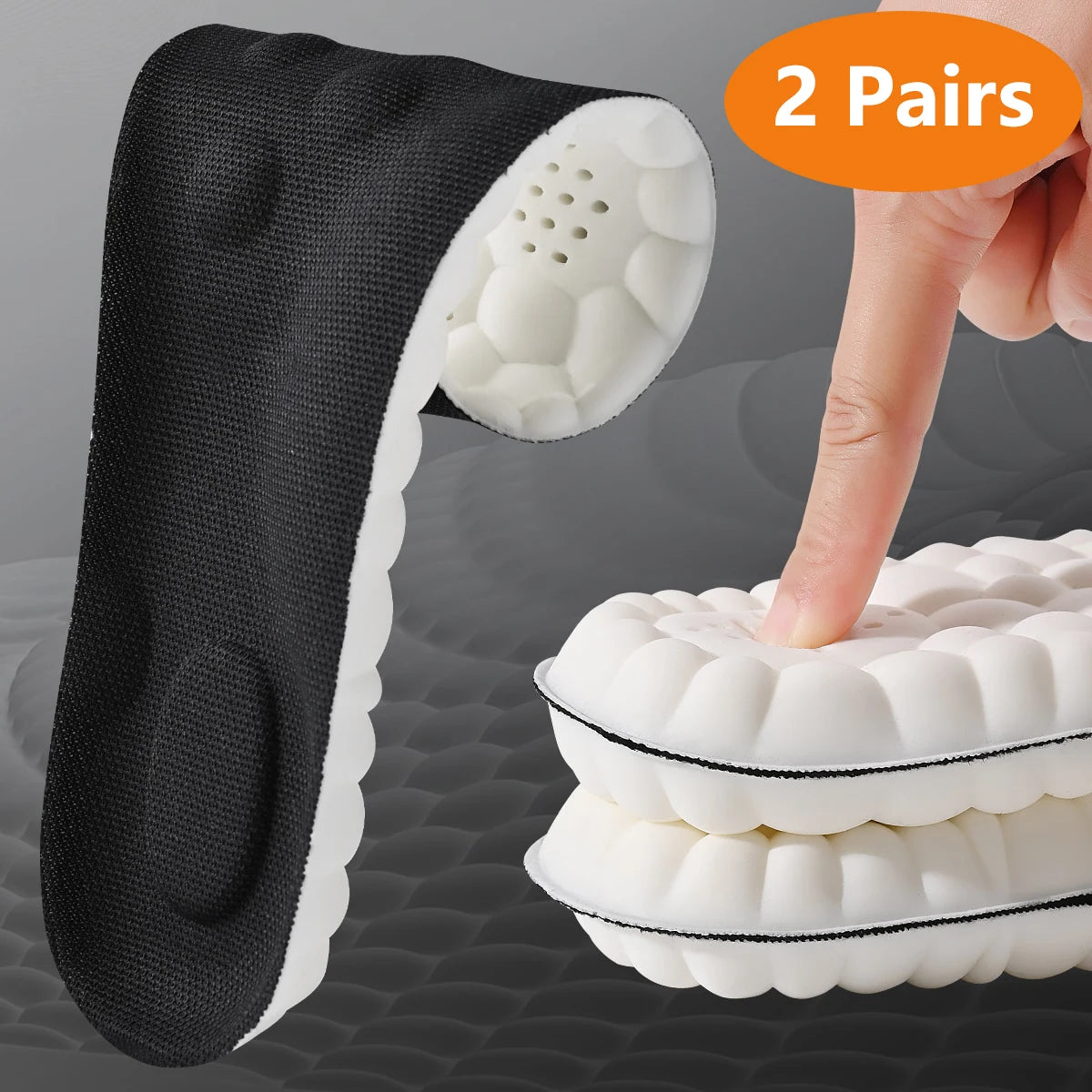 Semelles intérieures de Sport en Latex, 1/2/4 paires, coussinets de chaussures souples à haute élasticité, orthèses respirantes, coussin d'absorption des chocs, Support d'arc