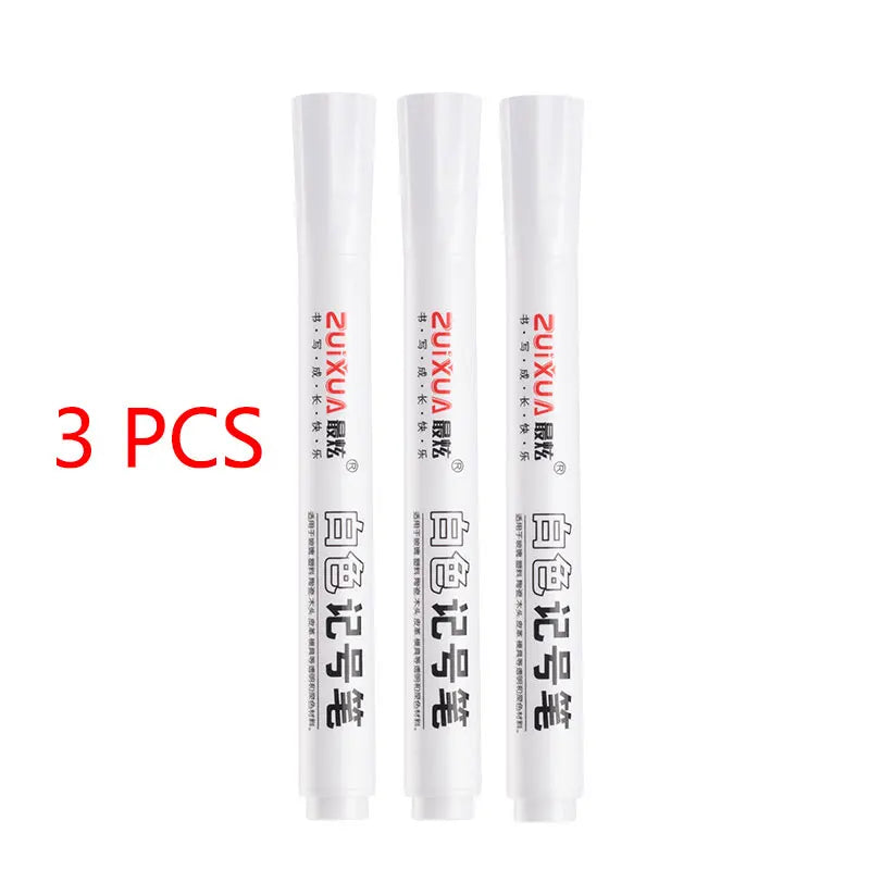 1/3/5 marqueurs acryliques blancs spécialement conçus pour les étudiants, pour le dessin, la mise en valeur et la peinture à l'huile à séchage rapide