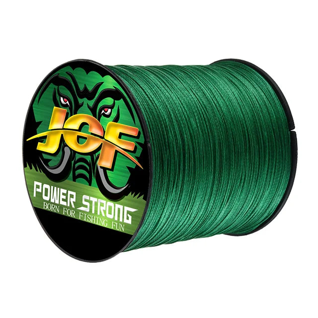 Ligne de pêche JOF 4 brins 300/100 m tressée en PE, ligne de pêche résistante multifilament durable, outil
