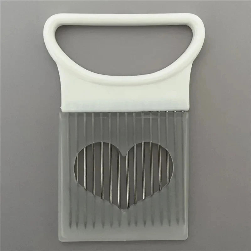 Support de coupe d'oignon en acier inoxydable, trancheur d'aliments, Assistant de coupe d'oignon de tomate, fourchette de coupe de légumes, Gadgets de cuisine