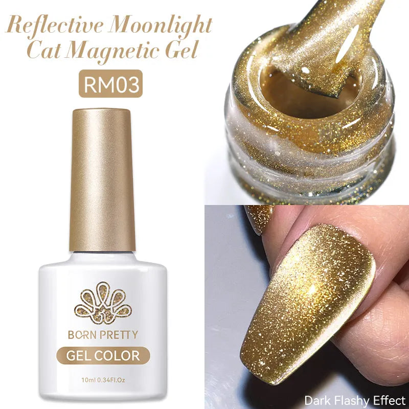 Vernis à ongles magnétique gel BORN PRETTY 10 ml Argent Clair de Couleur Chat - Accessoires pour les ongles - Vernis semi-permanent pour ongles d'automne et d'hiver