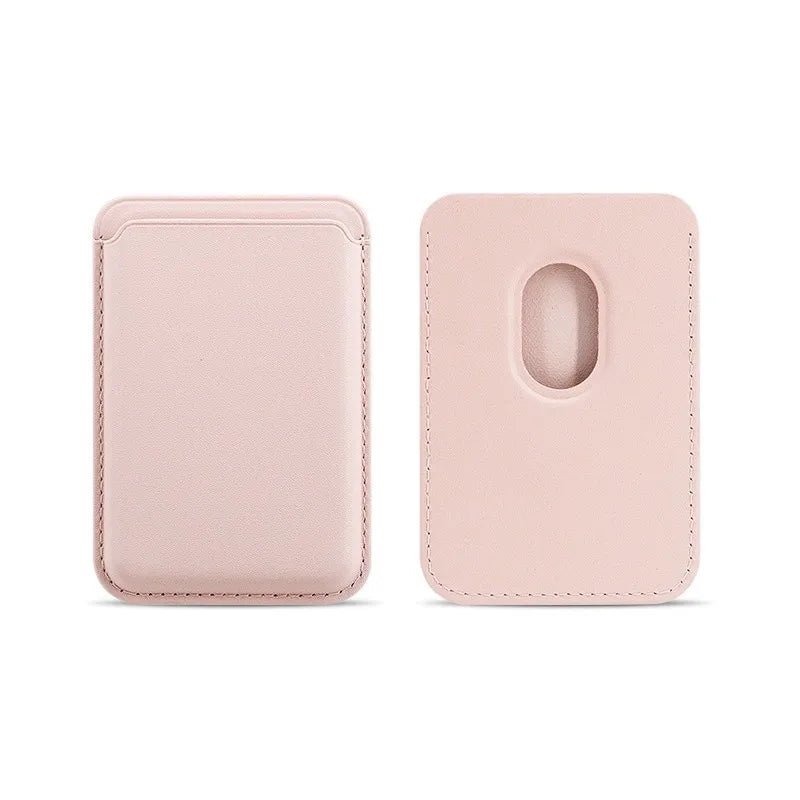 Étui porte-carte magnétique IPhone 16 15 13 14 12, pochette pour cartes, étui en cuir Magsafing avec autocollant arrière, housse de poche pour cartes