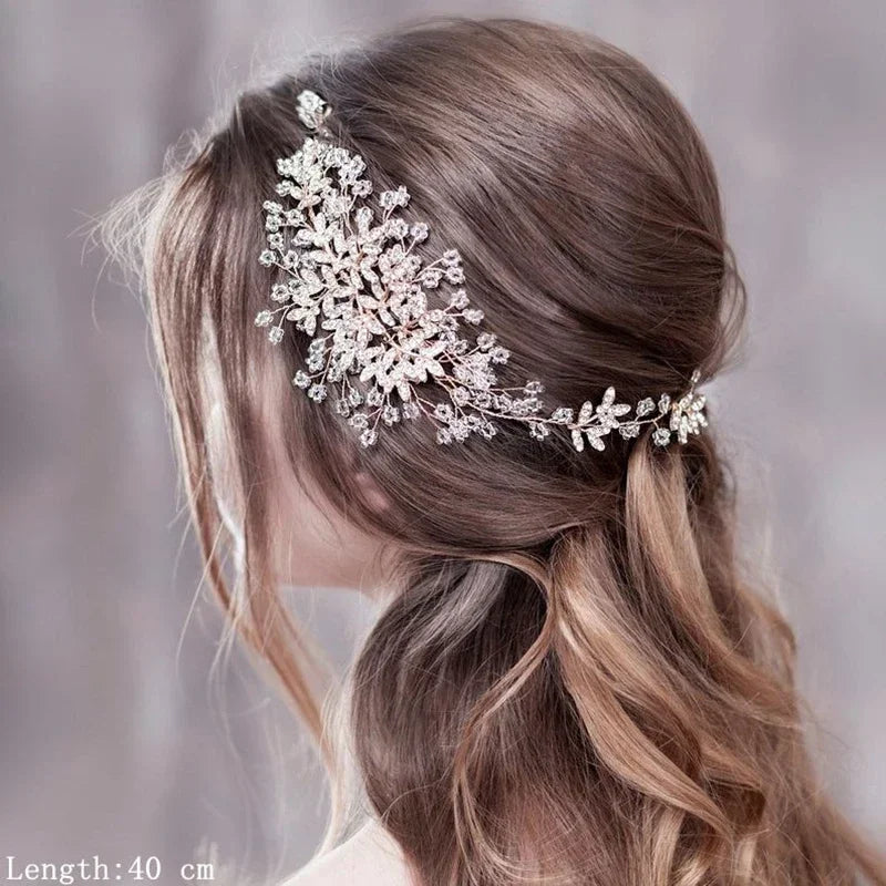Bandeaux et diadèmes fleuris luxueux, accessoires de coiffure de mariage pour femmes, bijoux de cheveux de mariée, bandeau de mariée, coiffe, serre-tête de fête
