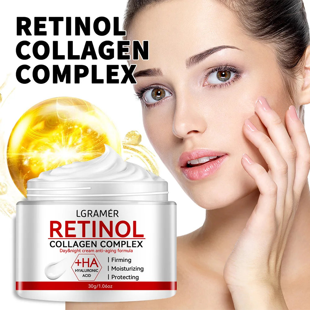 Crème raffermissante au rétinol lifting collagène rides lisses crème visage pour hydratant blanchiment égayant la peau