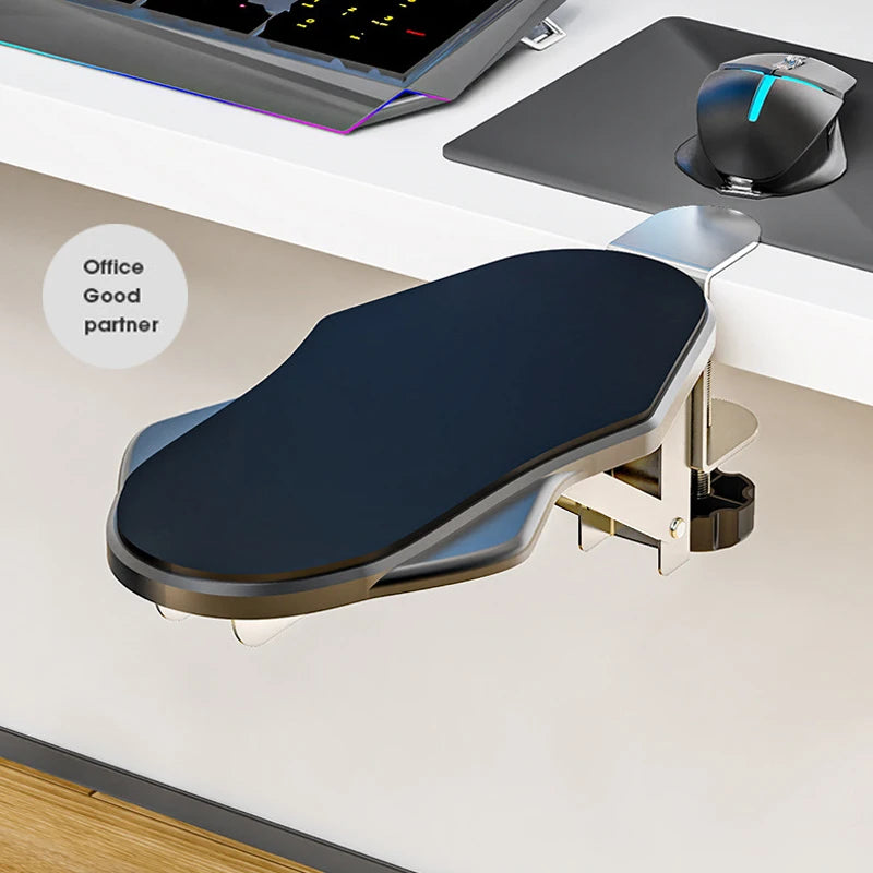 Support de bras pour ordinateur portable (1 pièce) adapté aux bureaux, réglable en rotation, avec plateau d'extension pour le poignet, pour une utilisation à domicile.