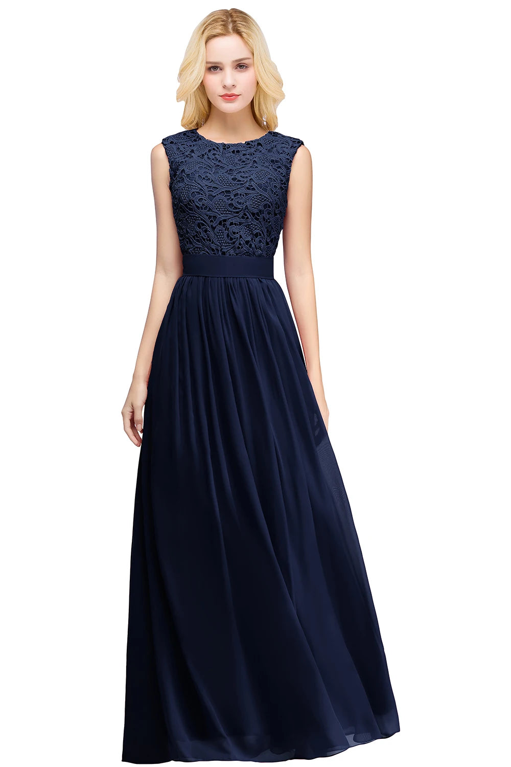 Robe de soirée bleu marine à fines bretelles, coupe trapèze, collection 2025, élégante robe de bal illusion ornée de perles et d'appliques, robe de gala