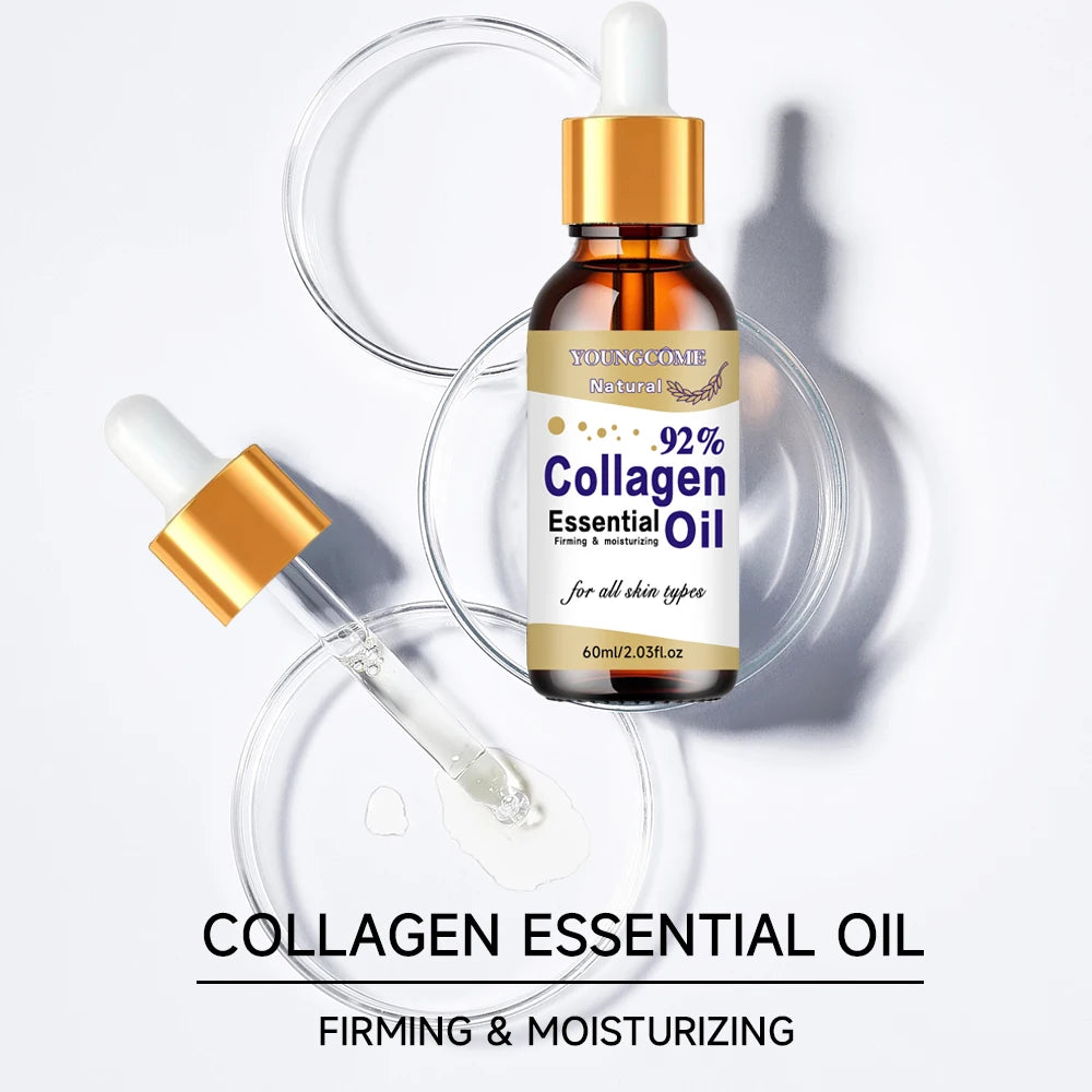 Sérum anti-âge au collagène et aux peptides de collagène pour le visage : éclaircit le teint, atténue les rides et ridules, répare et apaise la peau