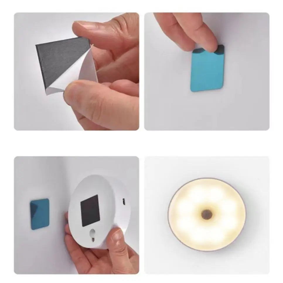 Lumière Led avec capteur de mouvement, USB, Rechargeable, luminaire décoratif d'intérieur, idéal pour une chambre à coucher, des escaliers, un couloir, une garde-robe ou un placard