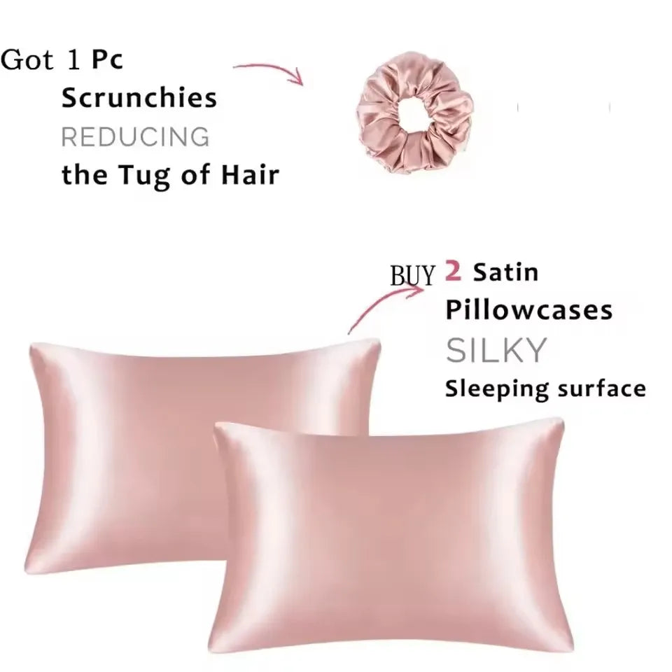 Kuup 1pcs Pillowcase Pillow Cover Silky Satin Hair Beauty Pillow Case Comfortable Pillow Case Home Decor Wholesale