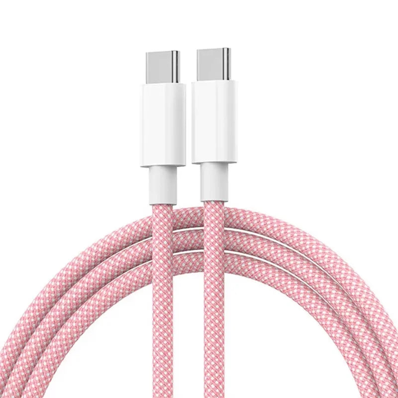 Câble couleur ZIJAZO USB-C à Type C pour Apple iPhone 15 PD 60W charge rapide pour Huawei Xiaomi Samsung câble de tissage de Type C