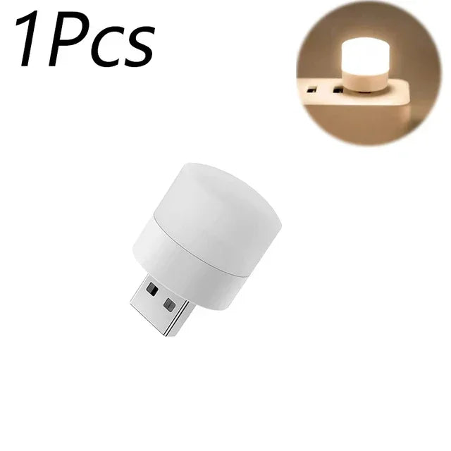 1/10Pcs Mini USB Veilleuse Blanc Chaud Protection Des Yeux Livre Lampe de Lecture Prise USB Ordinateur Mobile Alimentation LED Lampe De Nuit