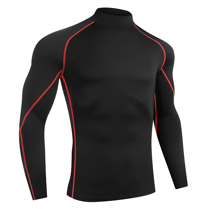 T-shirt de Sport de musculation pour hommes, séchage rapide, chemise de course à manches longues, haut de Compression, T-shirt de gymnastique, Fitness serré Rashgard