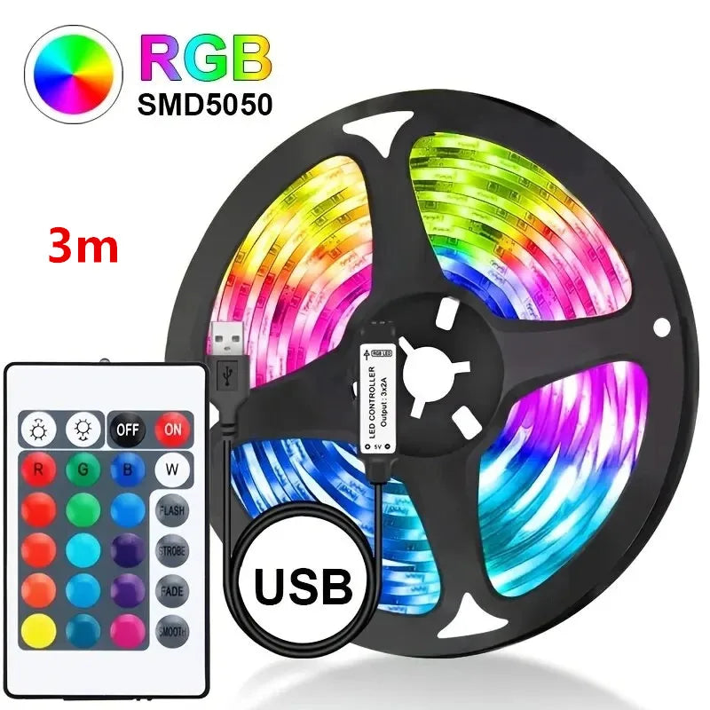 Led Strip Lights Bluetooth Control RGB LED Lights for TV USB 5V Led Tape for TV Backlight Room Party Decoration Party Wedding