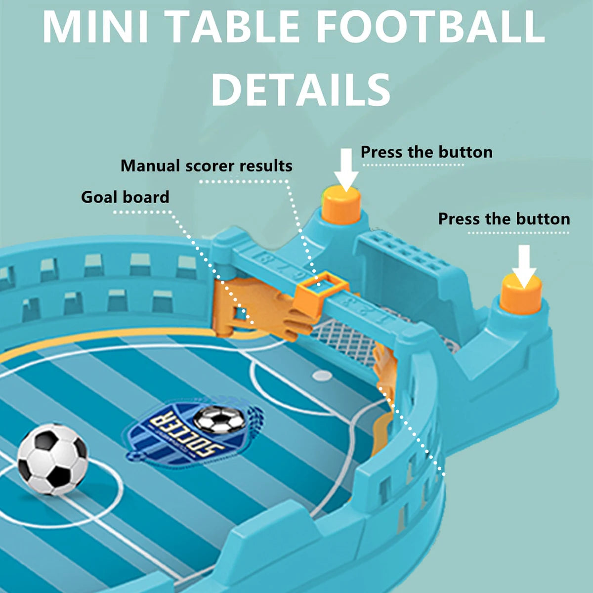 Mini baby-foot interactif de table, jeu de compétition de football, catapulte de bureau pour toute la famille