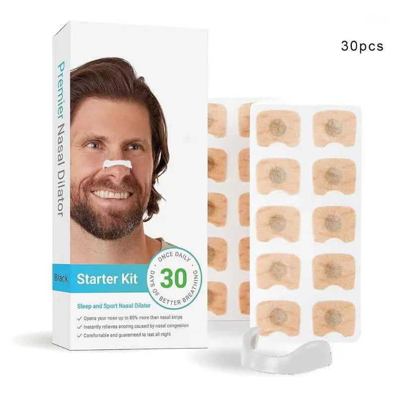Kit de démarrage de dilatateurs respiratoires nasaux magnétiques, 15/30 jours, pour améliorer la qualité du sommeil, bande buccale Anti-ronflement