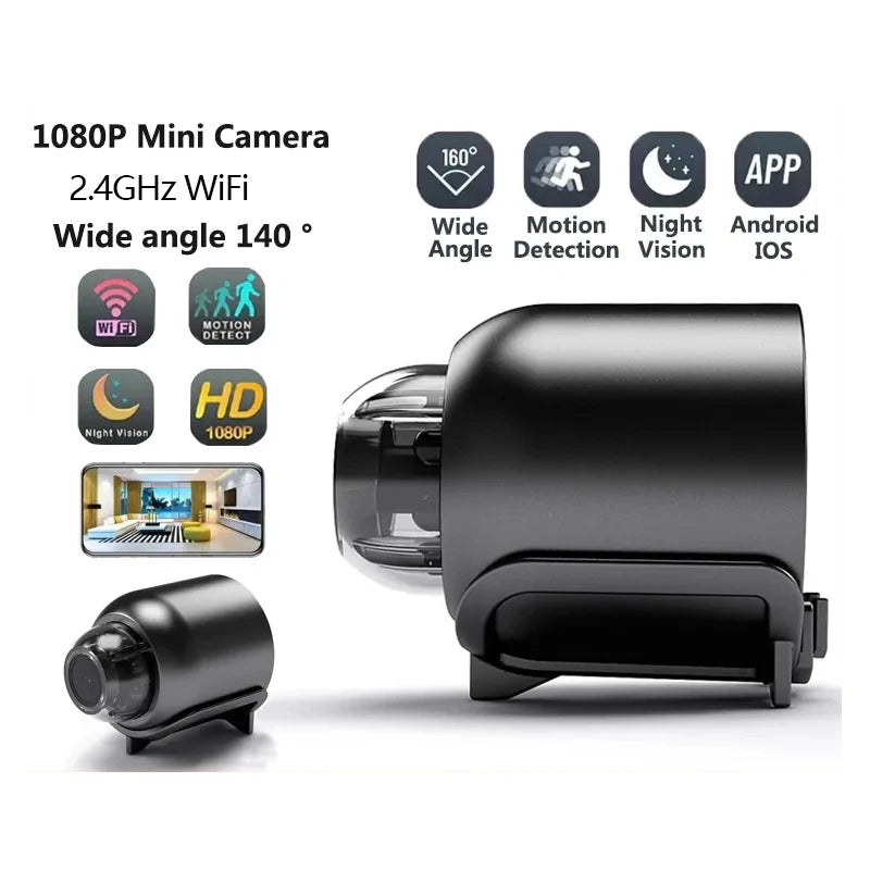 Webcam WiFi 1080P HD, caméra de sécurité intérieure IP IR, vision nocturne, enregistreur vidéo, antivol, moniteur à distance, usbcamera