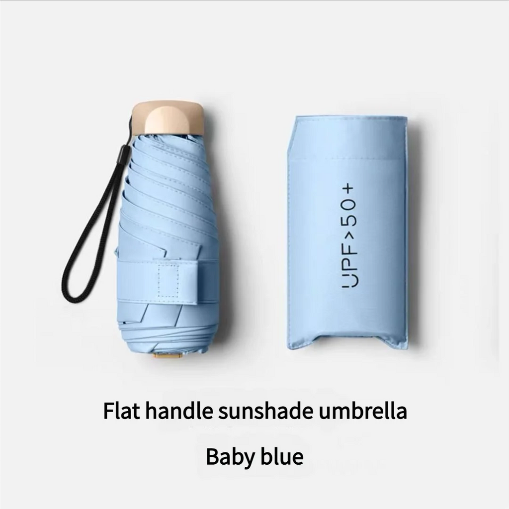 55% de réduction Mini parasol petite poche pluie parapluie vinyle pliant UV Protection ultraviolette pare-soleil poche Parasol Capsule