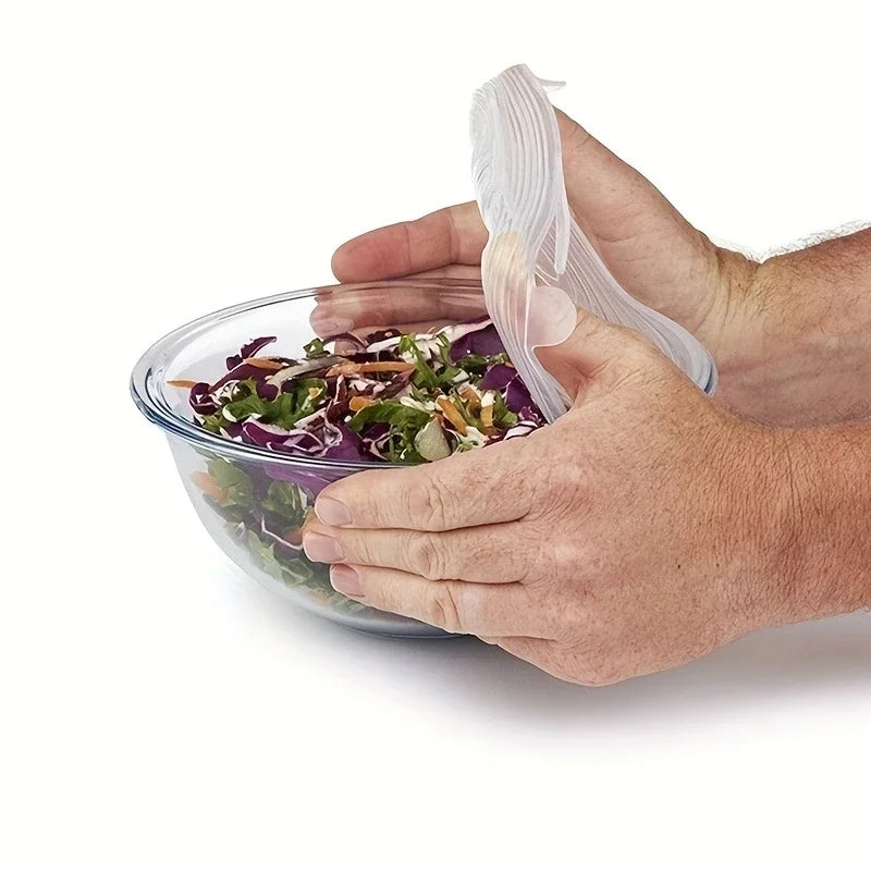 6 pièces/ensemble ustensiles de cuisine en Silicone Transparent conservation de la fraîcheur couvercle de bol universel extensible réfrigérateur four à micro-ondes scellé