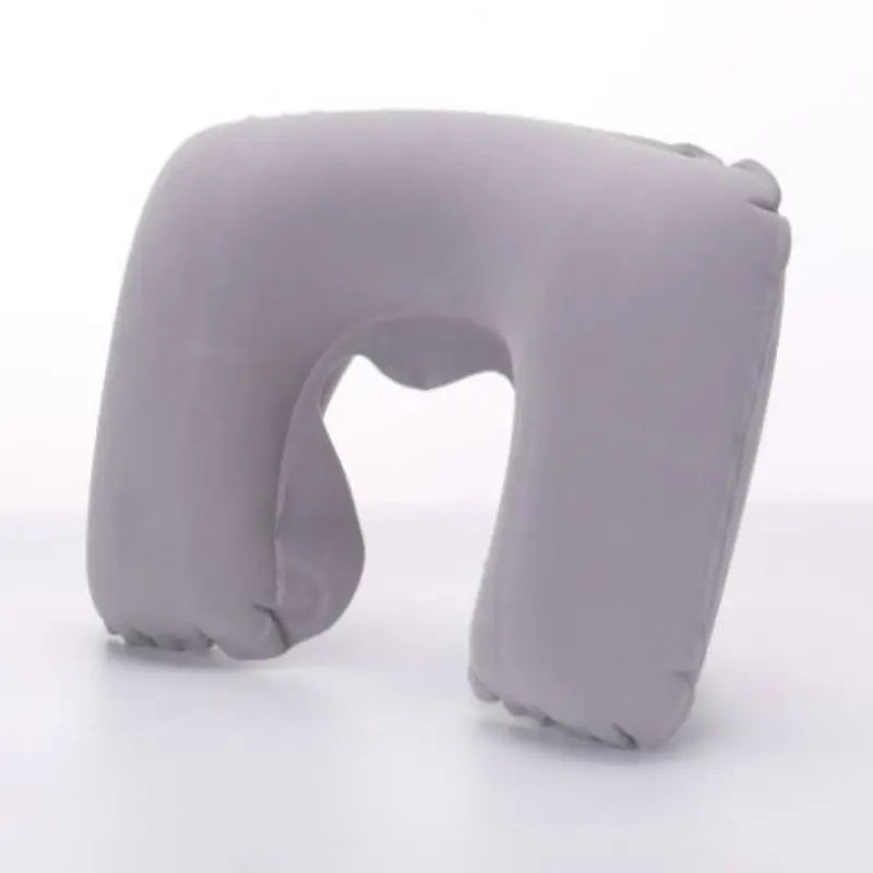 Oreiller gonflable à presser pour détendre la nuque. Oreiller de voyage en forme de U, pliable et portable, avec système anti-fuite. Oreiller en forme de U classique
