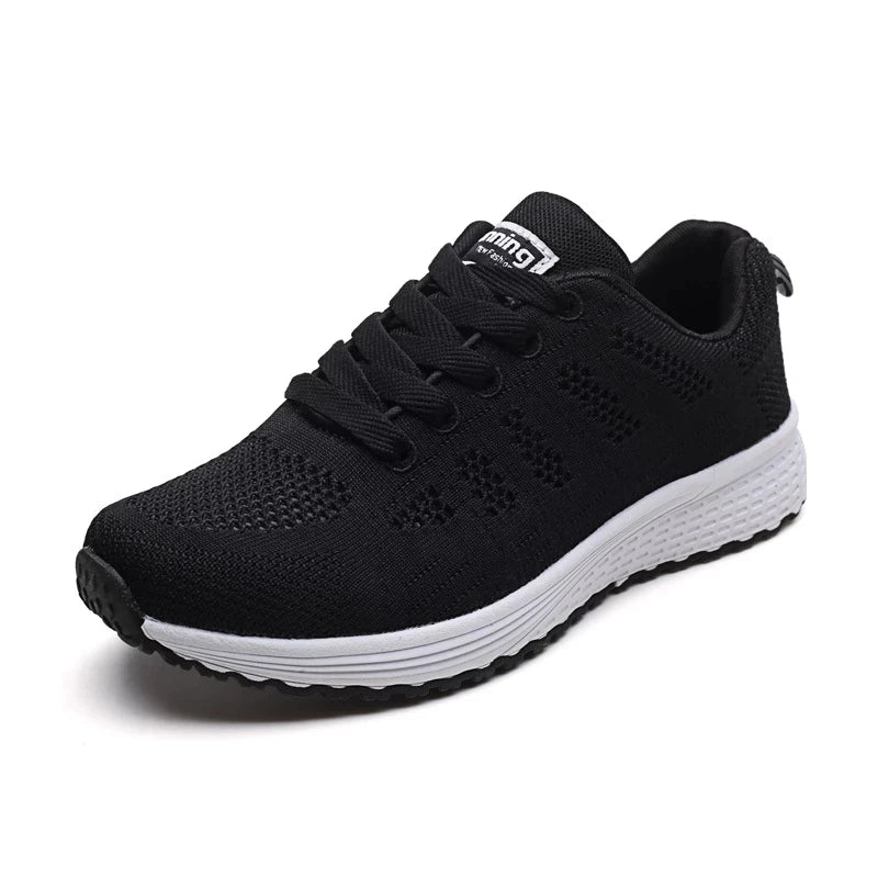 Chaussures décontractées pour femmes, mode, respirantes, plates, en maille, baskets, collection 2021, chaussures de gym vulcanisées blanches