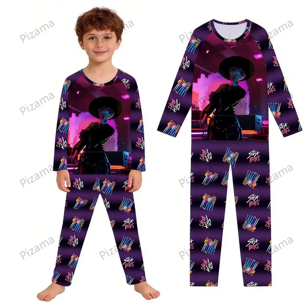 Pyjama K-Pop Chasseurs de Démons, ensemble 2 pièces pour enfants, manches longues et pantalon, collection automne. Convient aux garçons, filles, bébés et adolescents